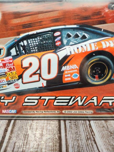 2002 Tony Stewart Winston Cup Champion Booster License Plate Nascar 20 Steel - Picture 4 of 9